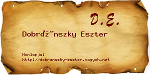 Dobránszky Eszter névjegykártya