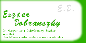 eszter dobranszky business card