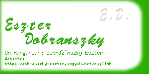 eszter dobranszky business card